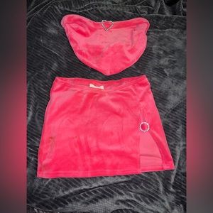 Hot Pink skirt 2 piece set